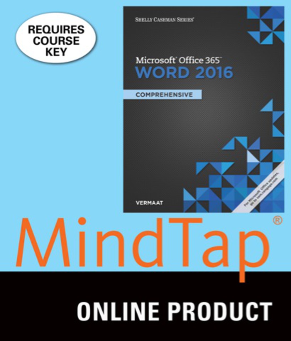 MindTap Computing for Vermaat's Shelly Cashman Series Microsoft Office 365 & Word 2016: Comprehensive, 1st Edition, [Instant Access], 2 terms (12 months) 1st Edition â€“ PDF/EPUB Version Downloadable